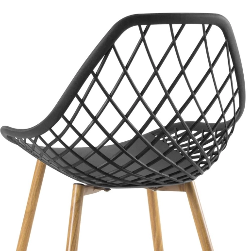 Produto Kit 8 cadeiras de jantar Clarice Cloe com design contemporâneo – Preto