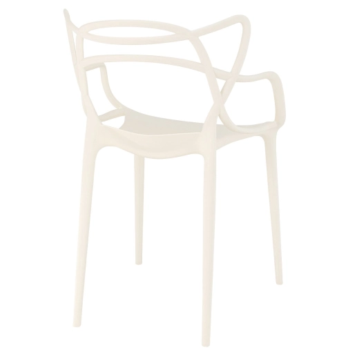 Kit 8 Cadeiras de jantar Master Allegra Design Moderno em Polipropileno - Creme Produto Kit 8 Cadeiras de jantar Master Allegra Design Moderno em Polipropileno - Creme