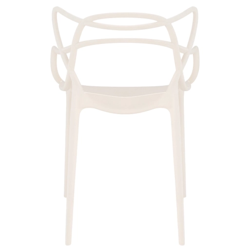 Kit 8 Cadeiras de jantar Master Allegra Design Moderno em Polipropileno - Creme Produto Kit 8 Cadeiras de jantar Master Allegra Design Moderno em Polipropileno - Creme