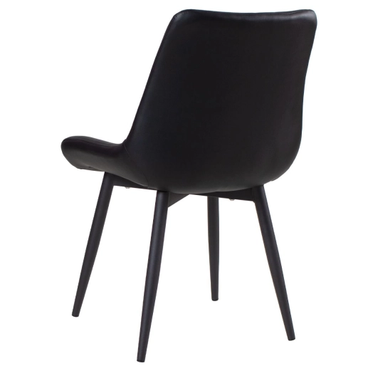 Produto Kit 8 Cadeiras estofada Chicago com design industrial – Preto