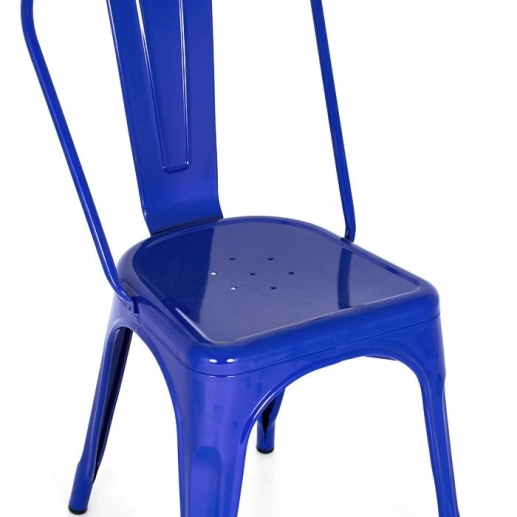 Produto Kit 8 Cadeiras de jantar Iron Tolix com design industrial – Azul Escuro