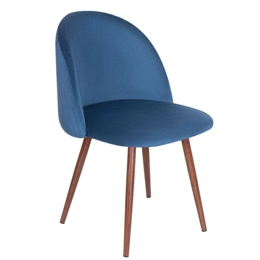 Produto Kit 8 cadeiras estofada de jantar Maite Sedona em veludo – Azul