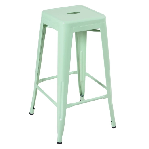 Produto Kit 8 Banquetas alta para bancada Iron Tolix 76 cm – Verde claro