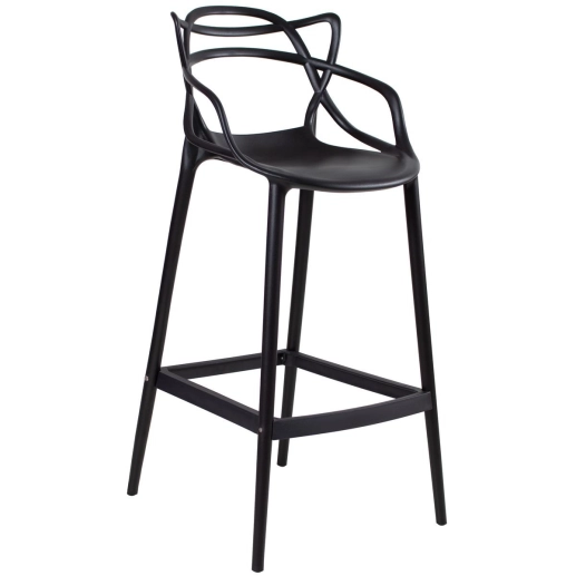 Produto Kit 8 cadeiras + 3 banquetas altas Masters Allegra - Preto