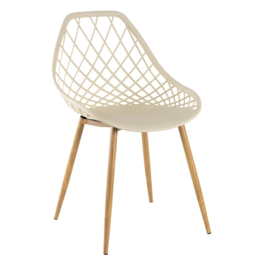 Produto Kit 8 cadeiras de jantar Clarice Cloe com design contemporâneo – Nude