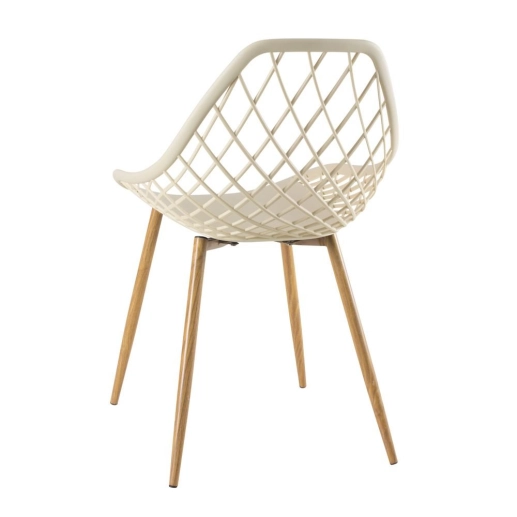 Produto Kit 8 cadeiras de jantar Clarice Cloe com design contemporâneo – Nude