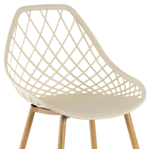 Produto Kit 8 cadeiras de jantar Clarice Cloe com design contemporâneo – Nude