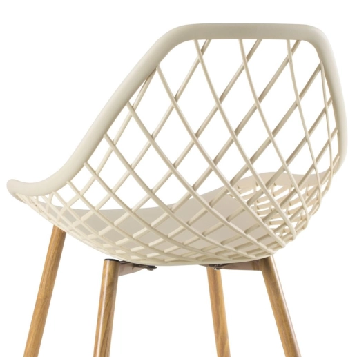 Produto Kit 8 cadeiras de jantar Clarice Cloe com design contemporâneo – Nude