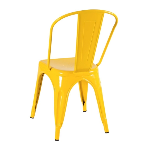 Produto Kit 8 Cadeiras de jantar Iron Tolix com design industrial – Amarelo