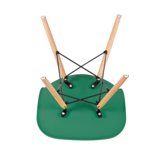 Kit 9 Cadeiras de jantar Charles Eames Eiffel DSW em Polipropileno - Verde escuro Produto Kit 9 Cadeiras de jantar Charles Eames Eiffel DSW em Polipropileno - Verde escuro