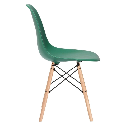 Mesa redonda Eames 90 cm + 4 cadeiras Eiffel DSW - Verde Escuro Produto Mesa redonda Eames 90 cm + 4 cadeiras Eiffel DSW - Verde Escuro