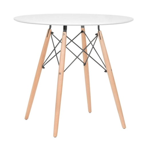 Produto Mesa redonda Eames 80 cm preto + 2 cadeiras Eiffel Botonê - Preto