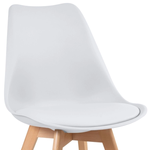 Mesa redonda Leda 70 cm branco + 2 cadeiras estofadas Leda Branco Produto Mesa redonda Leda 70 cm branco + 2 cadeiras estofadas Leda Branco