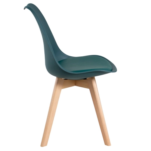 Mesa redonda Leda 80 cm branco + 2 cadeiras estofadas Leda Verde escuro Produto Mesa redonda Leda 80 cm branco + 2 cadeiras estofadas Leda Verde escuro