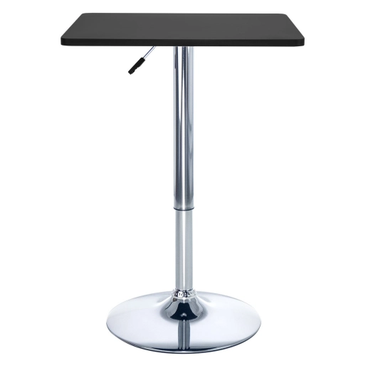 Produto Mesa alta bar bistro Apollo quadrada 60 cm tampo madeira ajustável