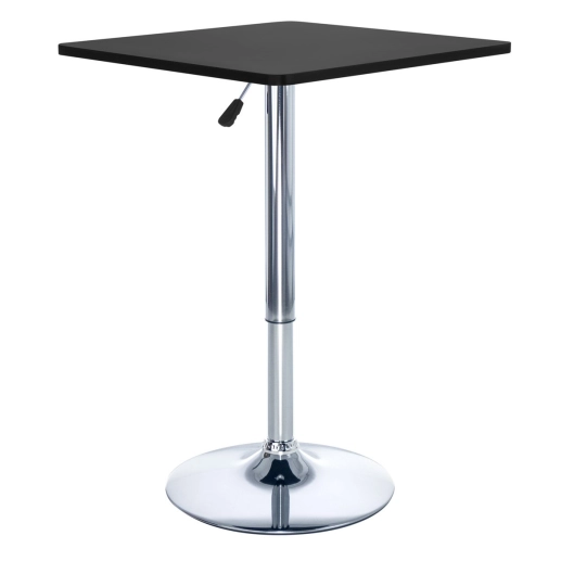 Produto Mesa alta bar bistro Apollo quadrada 60 cm tampo madeira ajustável