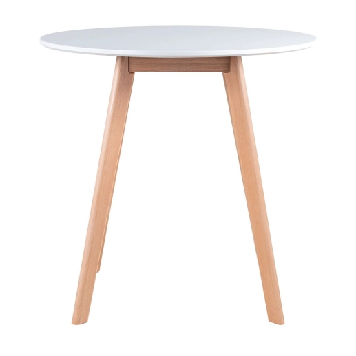 Mesa redonda Leda 70 cm branco + 3 cadeiras estofadas Leda Cinza Claro Produto Mesa redonda Leda 70 cm branco + 3 cadeiras estofadas Leda Cinza Claro