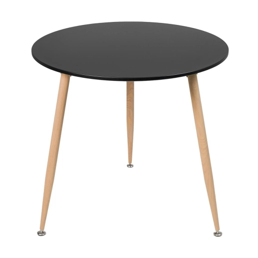 Produto Mesa de jantar redonda 80 cm preto + 3 cadeiras Clarice Nest Branco