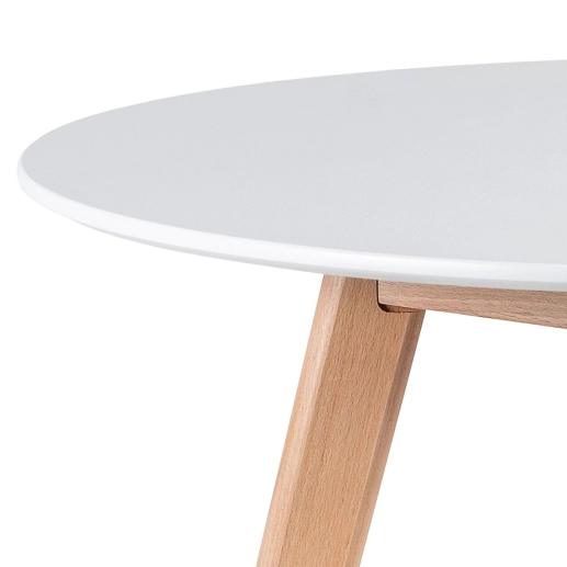 Produto Mesa de jantar redonda Leda 100 cm - Branco