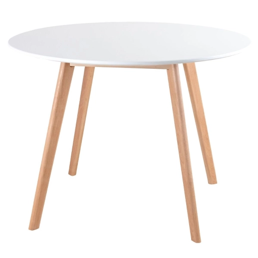 Produto Mesa de jantar redonda Leda 100 cm - Branco