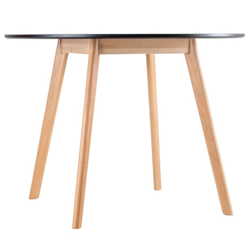 Produto Mesa de jantar redonda Leda - 100 cm - Preto