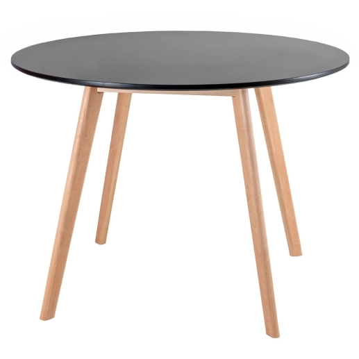 Produto Mesa de jantar redonda Leda - 100 cm - Preto