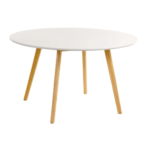 Produto Mesa de jantar redonda Leda 120 cm Branco