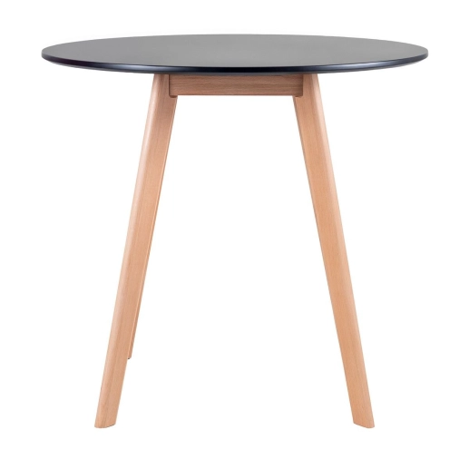 Produto Mesa de jantar redonda Leda 80 cm Preto