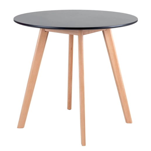 Produto Mesa de jantar redonda Leda 80 cm Preto