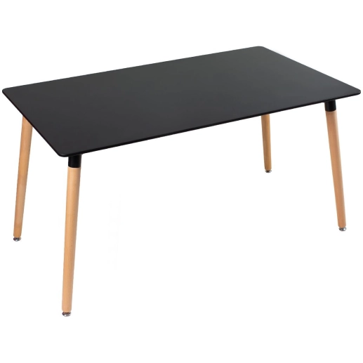 Produto Mesa de jantar retangular Eames - 80 x 140 cm - Preto