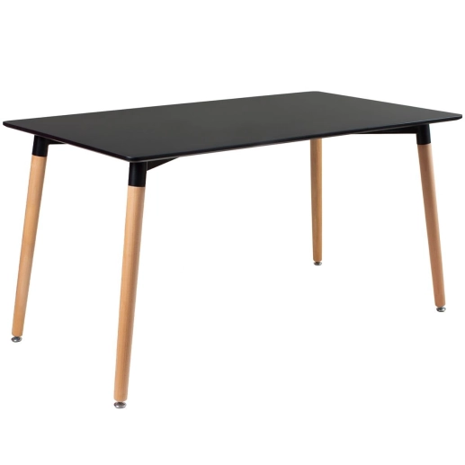 Produto Mesa de jantar retangular Eames - 80 x 140 cm - Preto