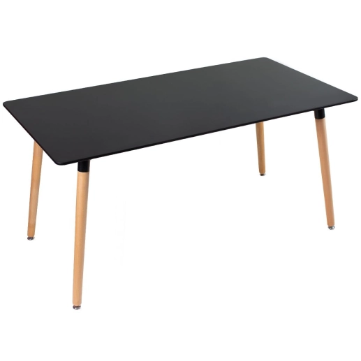 Produto Mesa de jantar retangular Eames Kit 80 x 160 cm Kit Preto