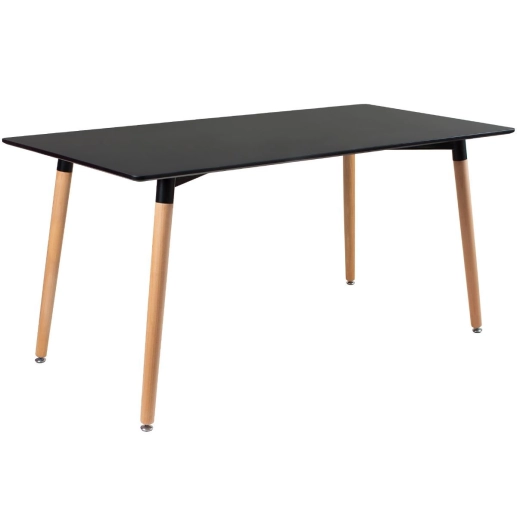 Produto Mesa de jantar retangular Eames Kit 80 x 160 cm Kit Preto