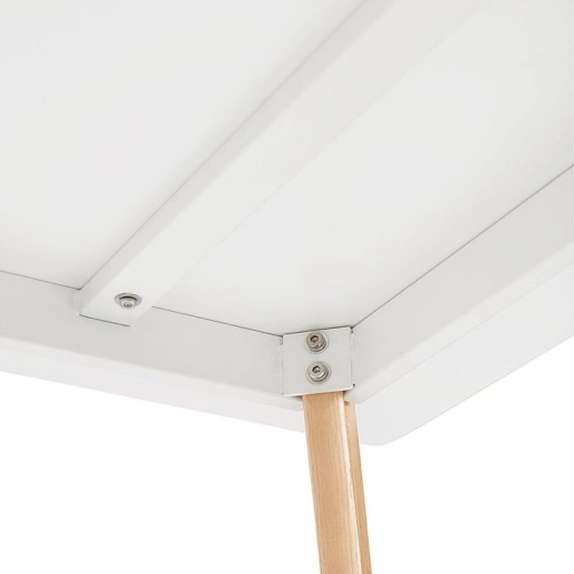 Produto Mesa Leda Retangular Kit 80 x 120 cm Kit Branco