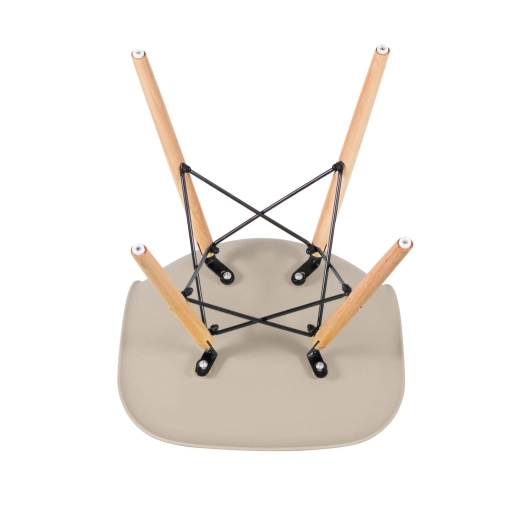 Produto Mesa redonda Eames 120 cm + 5 cadeiras Eames DSW - Nude