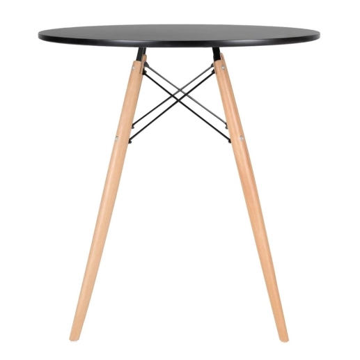 Produto Mesa redonda Eames 70 cm preto + 4 cadeiras Eiffel DSW Roxo