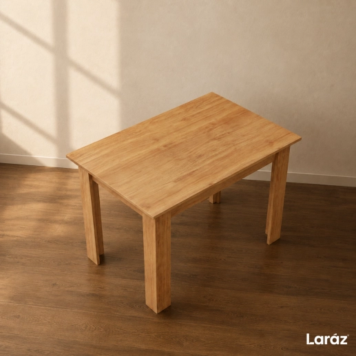 Mesa de Jantar León Laráz Retangular com tampo em Madeira 110x75 cm Produto Mesa de Jantar León Laráz Retangular com tampo em Madeira 110x75 cm
