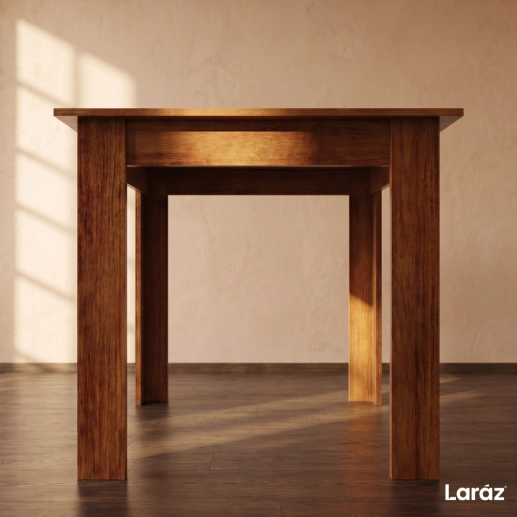 Mesa de Jantar León Laráz Retangular com tampo em Madeira 110x75 cm Produto Mesa de Jantar León Laráz Retangular com tampo em Madeira 110x75 cm