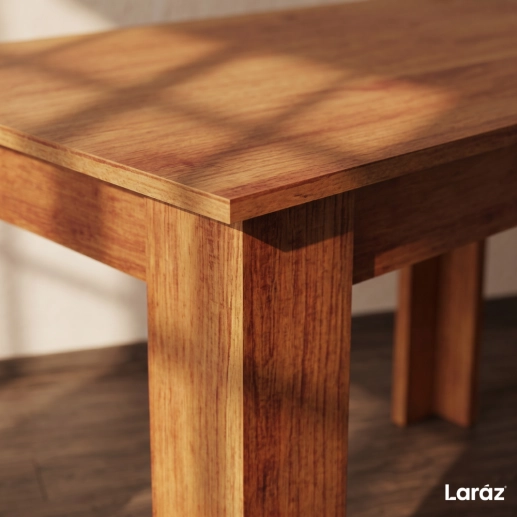Mesa de Jantar León Laráz Retangular com tampo em Madeira 110x75 cm Produto Mesa de Jantar León Laráz Retangular com tampo em Madeira 110x75 cm