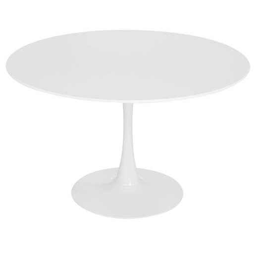 Mesa de Jantar e cozinha Redonda 120 cm Tulipa com Tampo em MDF Laqueado - Branco Produto Mesa de Jantar e cozinha Redonda 120 cm Tulipa com Tampo em MDF Laqueado - Branco