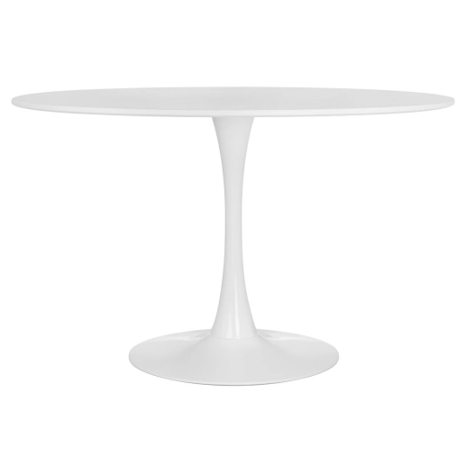 Mesa de Jantar e cozinha Redonda 120 cm Tulipa com Tampo em MDF Laqueado - Branco Produto Mesa de Jantar e cozinha Redonda 120 cm Tulipa com Tampo em MDF Laqueado - Branco