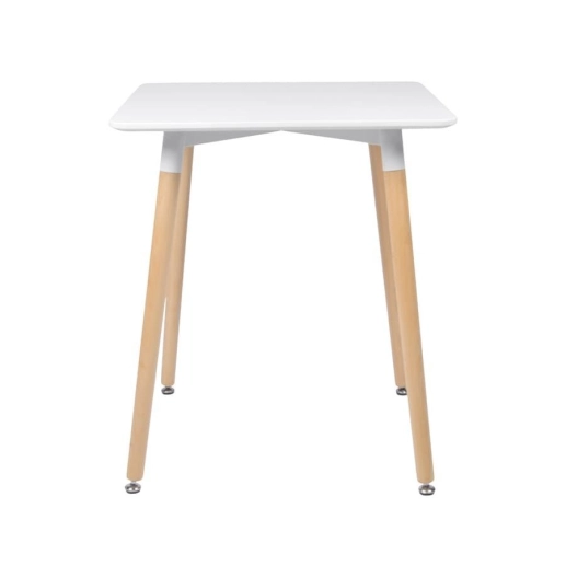 Produto Mesa retangular Eames 60 x 120 cm Branco + 2 cadeiras Eiffel DSW - Nude