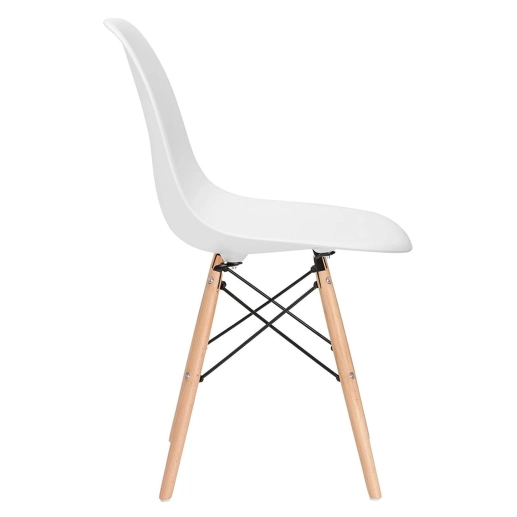 Mesa retangular Eames 60 x 120 cm preto + 2 cadeiras Eiffel DSW - Branco Produto Mesa retangular Eames 60 x 120 cm preto + 2 cadeiras Eiffel DSW - Branco