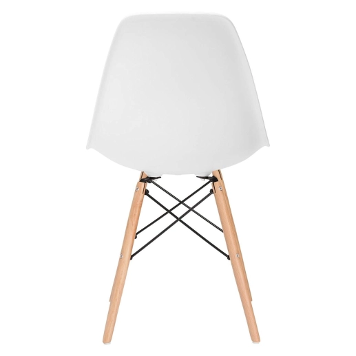 Mesa retangular Eames 60 x 120 cm preto + 2 cadeiras Eiffel DSW - Branco Produto Mesa retangular Eames 60 x 120 cm preto + 2 cadeiras Eiffel DSW - Branco