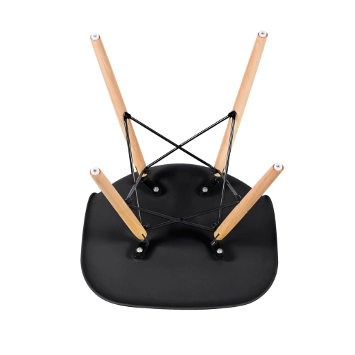 Produto Mesa retangular Eames 60 x 120 cm preto + 2 cadeiras Eiffel DSW - Preto