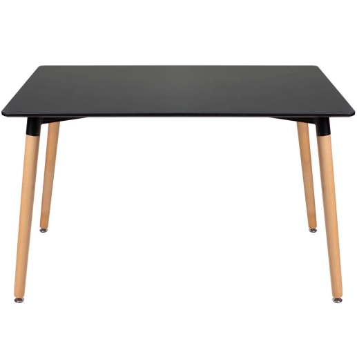 Produto Mesa de jantar retangular Eames 80 x 120 cm + 4 cadeiras Eiffel DSW - Preto