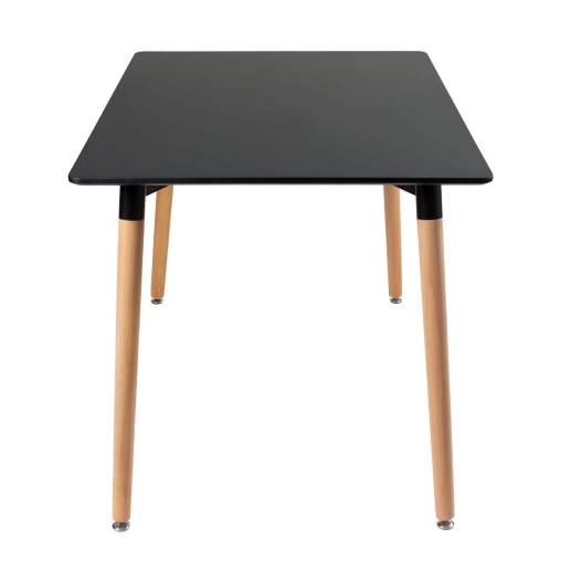 Produto Mesa de jantar retangular Eames 80 x 120 cm + 4 cadeiras Eiffel DSW - Preto
