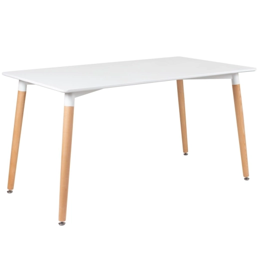 Produto Mesa de jantar retangular Eames 80 x 140 cm + 4 cadeiras Eiffel DSW - Cinza claro