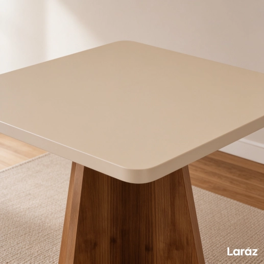Produto Mesa de jantar Siena Laráz Quadrada com tampo Off White 90x90 cm