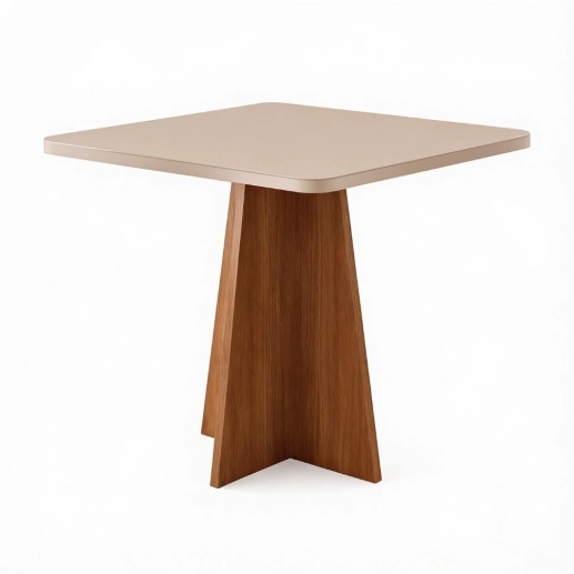 Produto Mesa de jantar Siena Laráz Quadrada com tampo Off White 90x90 cm